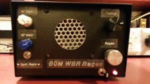 80m WBR front panel with perforated steel plate over speaker.