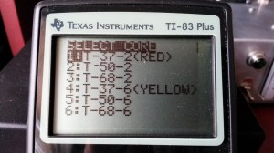 First menu of TOROIDS program: pick your core.