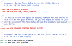 #defines set up to compile LCD display