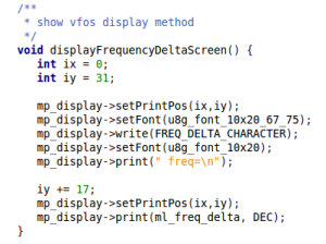 Example of display function used with U8glib