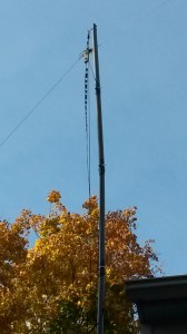 Sad remains of old mast