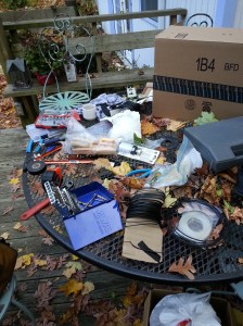 Carfully organized tools and materials