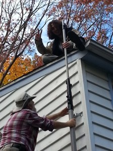 Installation crew hard at work