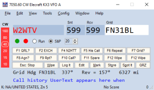 N1MM logger hooked up to the KX3