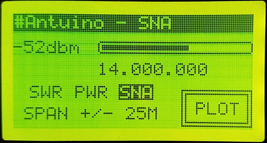Home screen setup to plot filter response