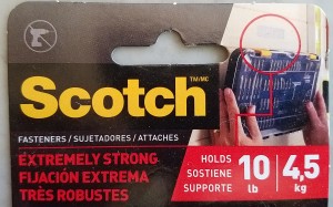 Scotch "Extermely Stong" fastener